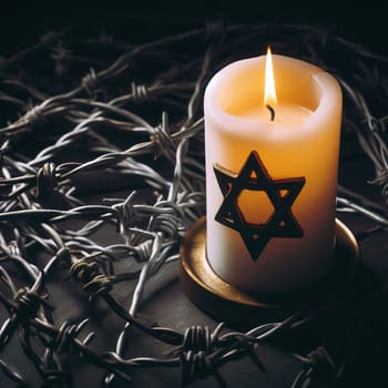 Illustration on the theme International Holocaust Remembrance Day. Genarative AI. High quality photo