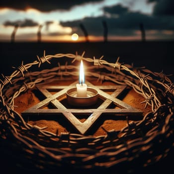 Illustration on the theme International Holocaust Remembrance Day. Genarative AI. High quality photo