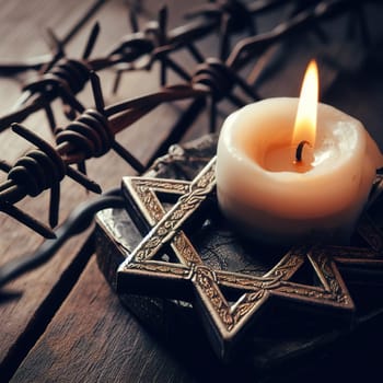 Illustration on the theme International Holocaust Remembrance Day. Genarative AI. High quality photo