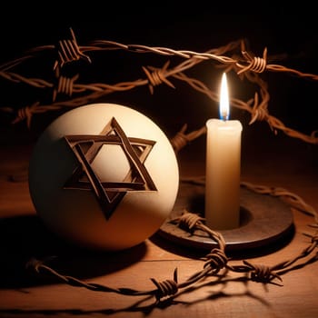 Illustration on the theme International Holocaust Remembrance Day. Genarative AI. High quality photo