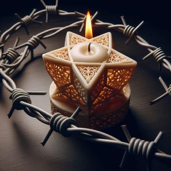 Illustration on the theme International Holocaust Remembrance Day. Genarative AI. High quality photo