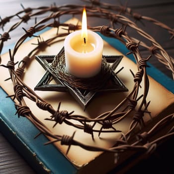 Illustration on the theme International Holocaust Remembrance Day. Genarative AI. High quality photo