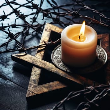 Illustration on the theme International Holocaust Remembrance Day. Genarative AI. High quality photo