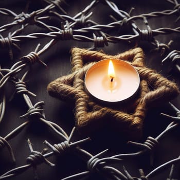 Illustration on the theme International Holocaust Remembrance Day. Genarative AI. High quality photo
