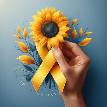 Illustration on the theme World Cancer Day. Generative, AI. High quality illustration