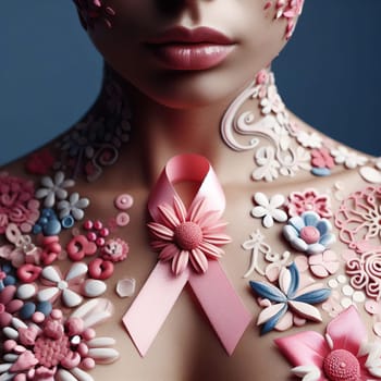 Illustration on the theme World Cancer Day. Generative, AI. High quality illustration