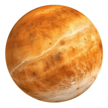 Realistic image of planet Venus on a transparent background. Planet Venus isolated on transparent background in PNG format, space elements, astronomy concept. High quality photo