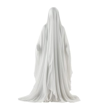 Ghost cut out on a transparent background. A ghost on a transparent background in PNG format for inserting into a design or project. High quality photo