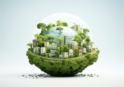 ESG economy environmental protection concept sustainable development climate change green energy recycle, Net zero and carbon neutral, green company concept