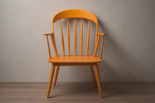 Wooden chair in the room. ai generative