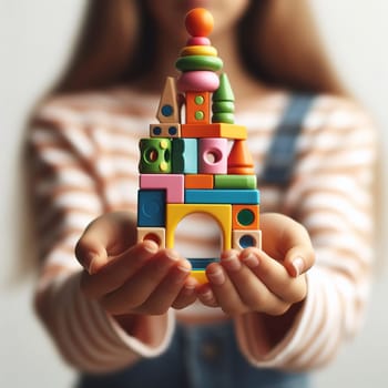 Illustration on the theme of construction, investing in a home, and keeping real estate safe. High quality illustration
