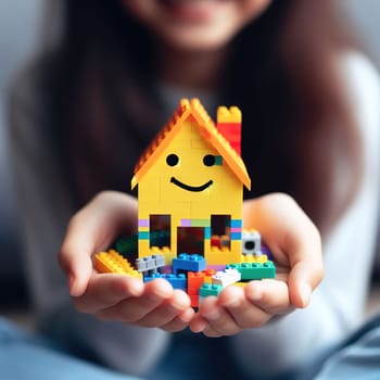 Illustration on the theme of construction, investing in a home, and keeping real estate safe. High quality illustration