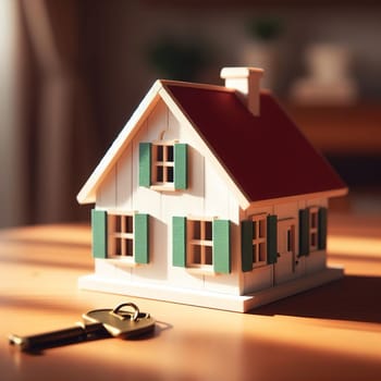 Illustration on the theme of construction, investing in a home, and keeping real estate safe. High quality illustration