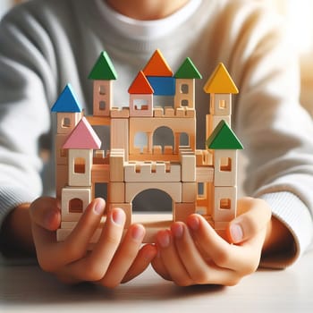 Illustration on the theme of construction, investing in a home, and keeping real estate safe. High quality illustration