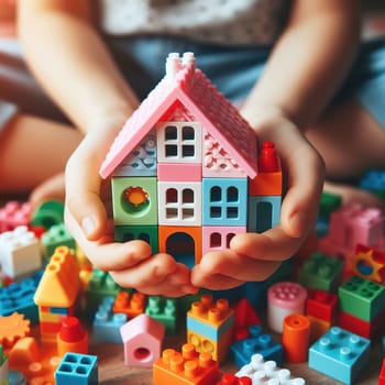 Illustration on the theme of construction, investing in a home, and keeping real estate safe. High quality illustration