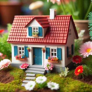 Illustration on the theme of construction, investing in a home, and keeping real estate safe. High quality illustration