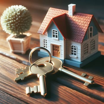 Illustration on the theme of construction, investing in a home, and keeping real estate safe. High quality illustration