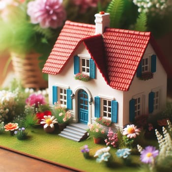Illustration on the theme of construction, investing in a home, and keeping real estate safe. High quality illustration
