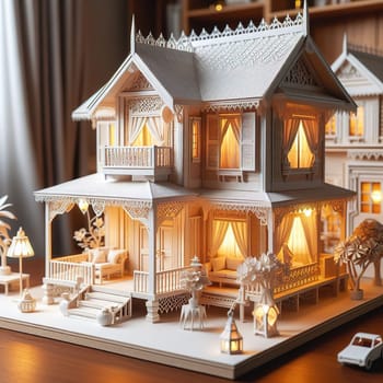 Illustration on the theme of construction, investing in a home, and keeping real estate safe. High quality illustration