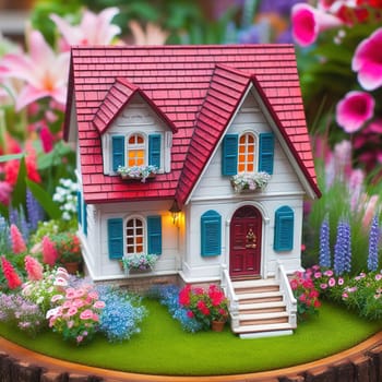Illustration on the theme of construction, investing in a home, and keeping real estate safe. High quality illustration