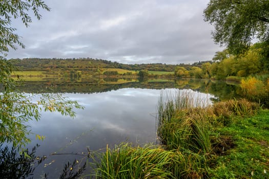 Panoramic image of landscape within the Vulkan Eifel, Rhineland-Palatinate, Germany