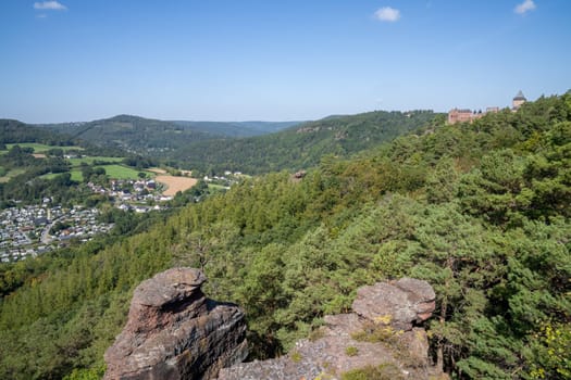 Panoramic image of landscape within the Eifel National Park, North Rhine Westphalia, Germany