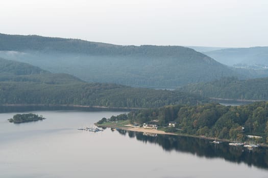 Panoramic image of landscape within the Eifel National Park, North Rhine Westphalia, Germany