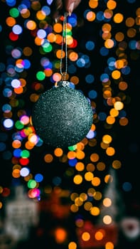 Christmas decorations. Colorful Christmas lights background