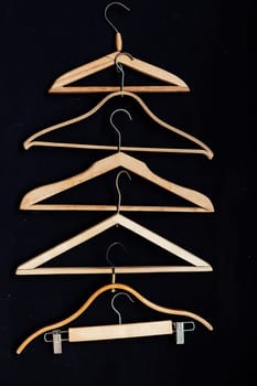 old wooden hangers for fashionable things