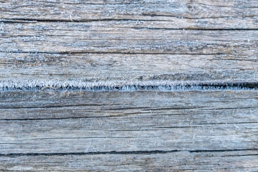 Pale faded brown and cool blue reclaimed wood surface with aged boards lined up. Wooden planks on a wall or floor with grain and texture. Neutral stained vintage wood background.