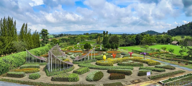Flowers garden, Flora park in Khao Yai, Thailand, south east asia