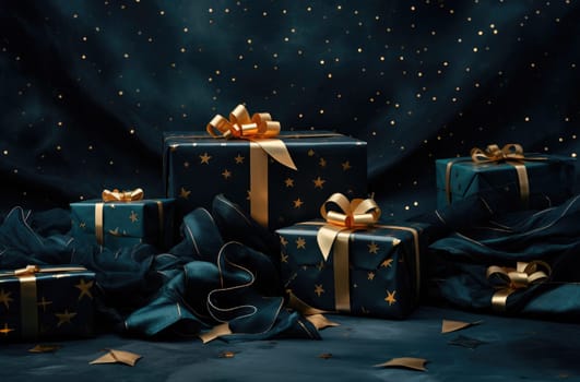 Christmas boxes full of gifts. Christmas and New Year's illustration.