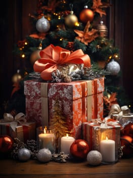 Christmas boxes full of gifts. Christmas and New Year's illustration.
