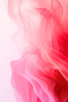 Pink smoke swirls against a light background, forming an abstract, dreamy atmosphere suitable for creative projects, events, or as an evocative backdrop. Vertical picture. Generative AI