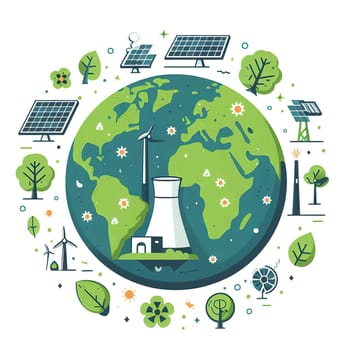 Illustration on the environmental theme Save the Planet. High quality illustration