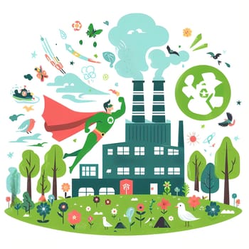 Illustration on the environmental theme Save the Planet. High quality illustration