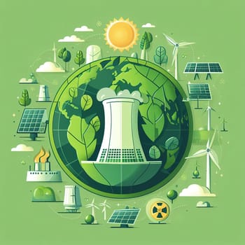 Illustration on the environmental theme Save the Planet. High quality illustration
