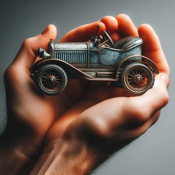 Illustration on the topic of buying, selling a car, its maintenance and insurance. Generative AI. High quality illustration