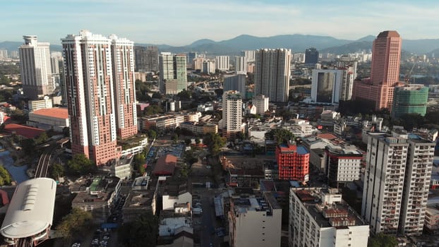 Aerial view of the capital of Malaysia. Kuala Lumpur from a height