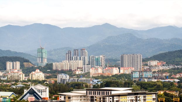 Panorama of the capital of Malaysia, Kuala Lumpur. Time lapse