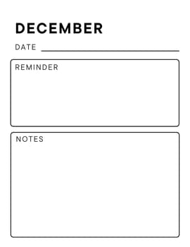 Minimalistic monthly planner page. Notebook pages for notes and goals. planner page template. Modern Business organizer