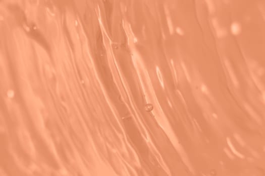 Peach fuzz color gel texture. Monochrome trendy colour background. Gel texture monochrome. Trendy color 2024. High quality photo