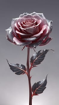 Porcelain sweet rose. AI generated