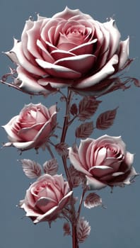 Porcelain sweet rose. AI generated