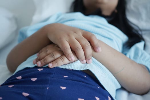 a child sleeping in bed, selective focus