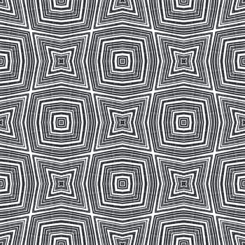 Medallion seamless pattern. Black symmetrical kaleidoscope background. Textile ready marvelous print, swimwear fabric, wallpaper, wrapping. Watercolor medallion seamless tile.