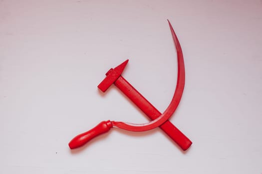 red sickle and hammer symbol of communism in the Soviet Union