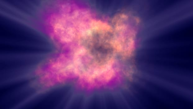 fire flame explosion in space, abstract illustration