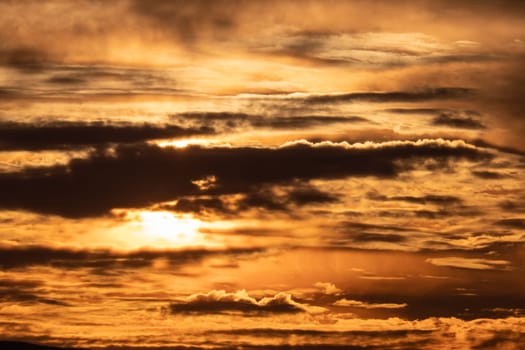 beautiful golden sunset sky landscape, natural background