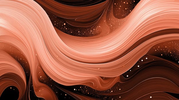 Digital texture with shimmer and sparkles in black and peach colors.